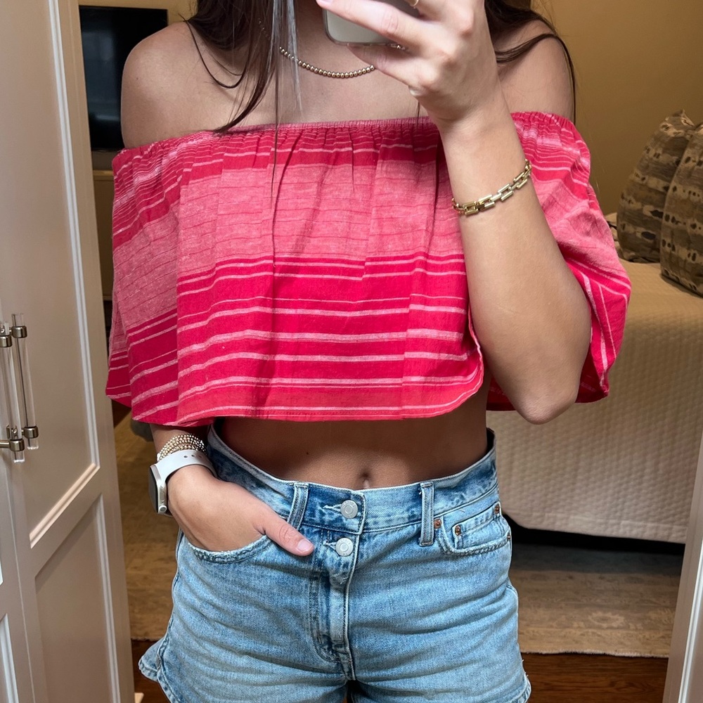 Sage the Label Off the Shoulder Top